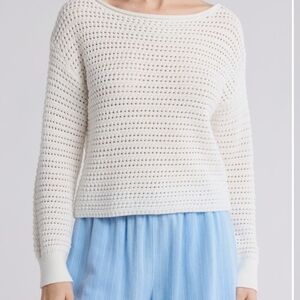 Abound Ivory Women's Crew Neck Sweater--100% Cotton